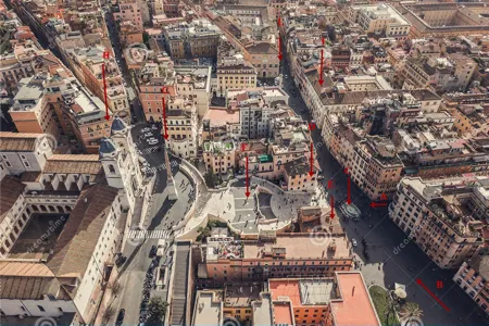 Piazza di Spagna vista dall'alto